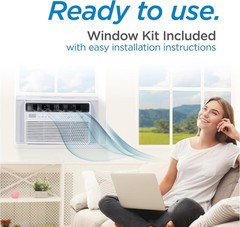 BLACK+DECKER 8,000 BTU Inverter Window Air Conditioner, Window AC Units for Up T