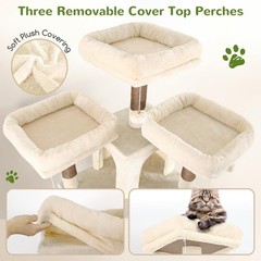 Big Cat Tower Indoor Cats 80inch Cat Tower Multiple Adult Cats XXL Cat Tree W/