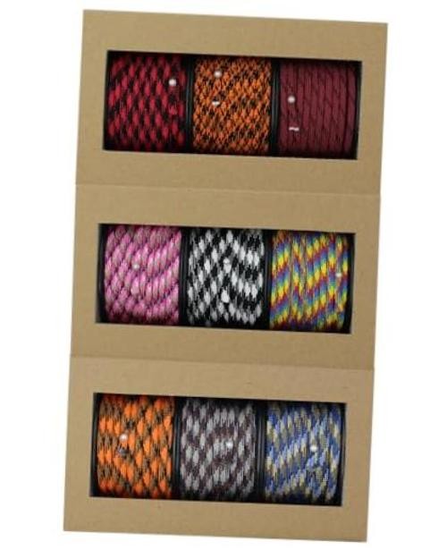 Multicolor Paracord Bulk Variety Pack Solid Color Paracord Supplies 9-color E