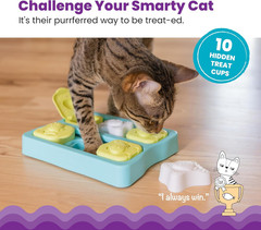 Kitty Cube Interactive Treat Puzzle Cat Toy, Blue (Pack of 12)