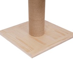 Wooden Floor to Ceiling Cat Tree Tower Natural Sisal Rope Scratching Post