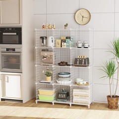 12-Cube Storage Organizer, Metal Wire Cube Shelving Unit, 11.8″ L x 11.8″ W x…