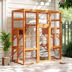 COZIWOW Large Cat House Outdoor Catio Play & Run Enclosures Indoor Window Cage