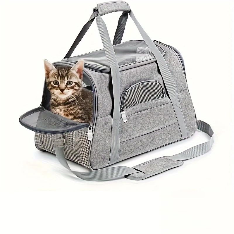 QQLe Cat Carriers, Dog Pet Carriers – One Size, grey
