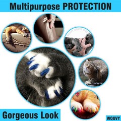WQGVY 15 Colors / 150 pcs Cat Nail Caps | M, 15x colors / random