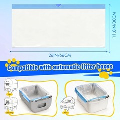 120 Count Cat Litter Box Liners for Drawstring Closure, Heavy Duty Leak-Proof…