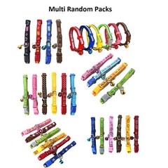 USA SELLER Cat Dog Puppy Multi Pack Random Colors Nylon Collar Bell Plastic Buck