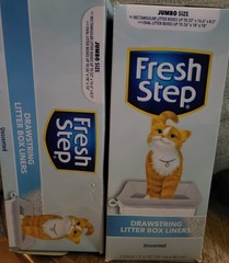 Fresh Step Drawstring Cat Litter Box Liners Unscented Jumbo Pet LOT of TWO