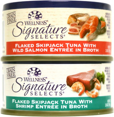 Wellness Natural Grain Free Signature Selects Flaked Wet Cat Food Variety Pack B