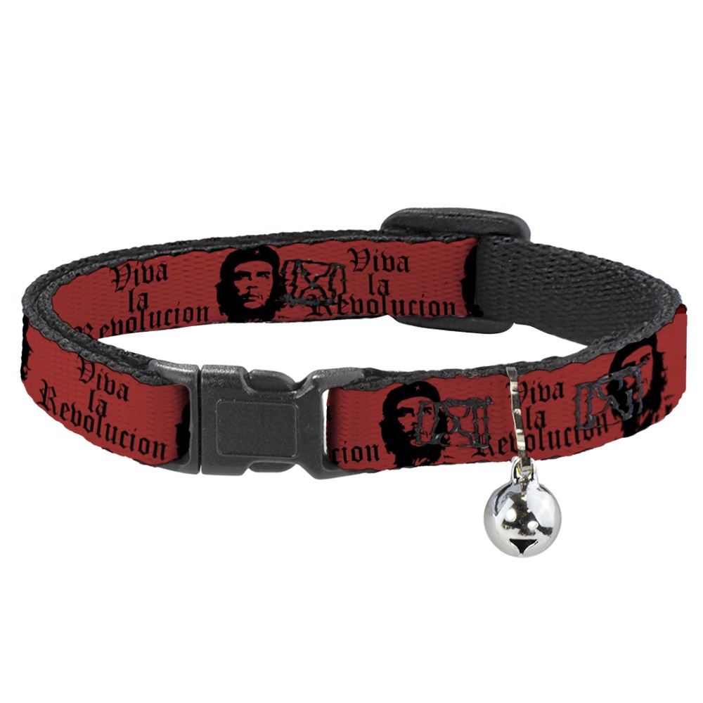Cat Collar Breakaway with Bell Che Red/Black NARROW Fits 8.5-12″