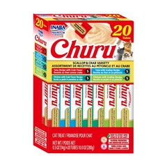INABA Churu Cat Treats, Lickable, Squeezable Creamy 1 Count (Pack of 20)