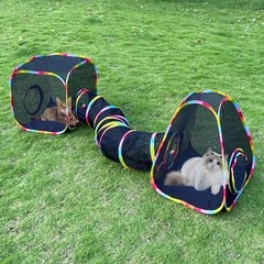 Outdoor Cat Enclosures, Cat Tunnels Catio Tents Cubes for Indoor Cats with Pl…