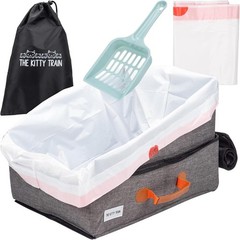 Travel Litter Box Cats 17.7” x 13.8” x 11.8 Includes Liners Litter Scoop Pee