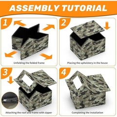 Outdoor Cat House Waterproof Portable Easy Assembly Insulated Shelter Cats Dogs