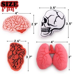 Petsinurarea Halloween Cat Toys Catnip 4pcs Chew Toy Medium, Multicolor