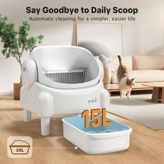 Self Cleaning Cat Litter Box Open Top Automatic Litter Box With App Control