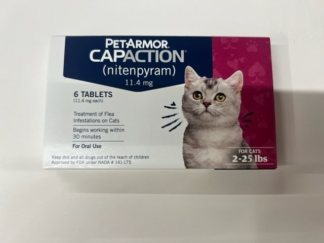 PetArmor CAPACTION (nitenpyram) Oral Flea Treatment for Cats 6 Tablets EXP:10/25