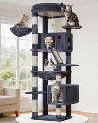 71-Inch Cat Tree for Indoor Cats, Heavy Duty Cat Tower for Large Multiple Cats,