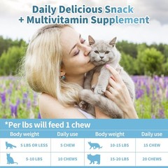 Taurine for Cats Vitamins Treats Snacks – Cat Multivitamin 500 Crunchy & Creamy