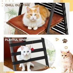 72.3 Wood Cat Tower with Removable Washable Cushions