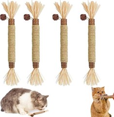 4~10pcs Silvervine Sticks for Cats ,Natural Catnip Sticks,Cats Chew Dental Treat