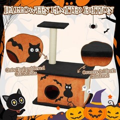 25-50in H Halloween Gothic Cat Scratching Post Indoor Multi-Style Activity House