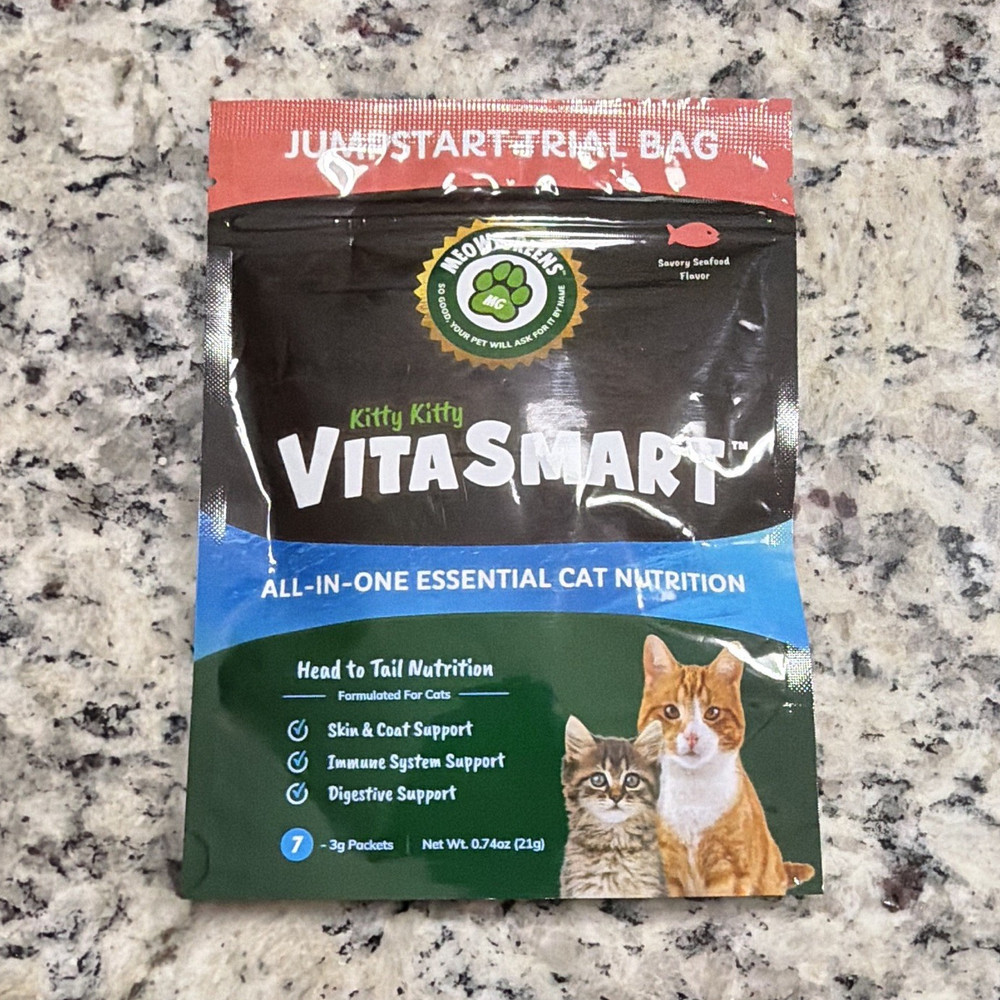 Kitty Kitty VitaSmart Cat Nutrition Powder Packets Skin Coat Immune Digestive