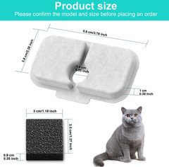 48-Pack Cat Water Fountain Filter Repalcement,For PETLIBRO Dockstream Cat Water