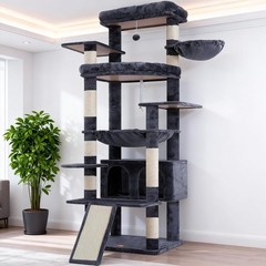 Tall Cat Tree Large Cat 80-inch Multi-Level Cat Tower Indoor Cats W/ Large