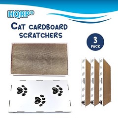 3-Pack Large Cat Scratcher Cardboard Scratcher Box Reversible Scratch Pad Board