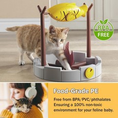 Cat Slow Feeder, Treat Dispenser – Interactive Cat Puzzle Toy for Small Pets …