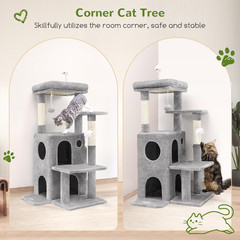 Cat Tree Tower for Indoor Cats, 50-Inch Adult Cat Tree House for Large Adult Cat