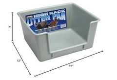 High Back Ferret Litter Box Ergonomic Design Corner Regular Pan Red Green Purple