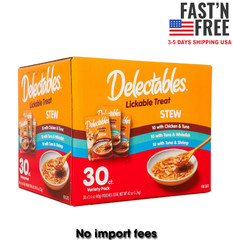 Hartz Delectables Stew Lickable Wet Cat Treats Variety Pack, 30 Count