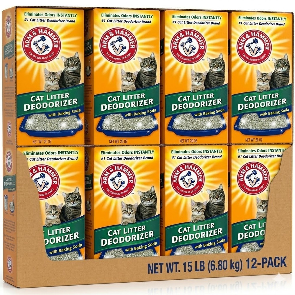 Cat Litter Deodorizer Arm & Hammer Baking Soda Odor Control 12 Pack 30 Oz