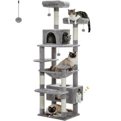 PAWZ Road Cat Tree Tower Scratching Post Scratcher Condo Bed 72.4″/64.5″/53.5″