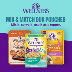 Wellness CORE Signature Selects Shredded Adult Canned Wet Cat Food, Natural, Pro