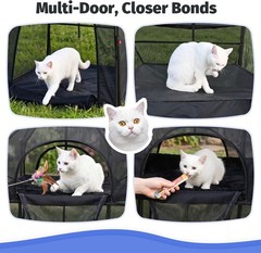 Catio Outdoor Cat Enclosure Pop up Cat Tower Tent Cat Playpen w/Breathable Mesh