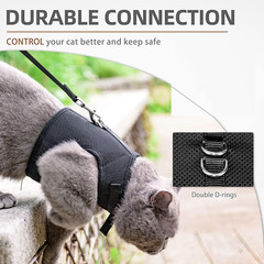 PUPTECK Soft Mesh Cat Vest Harness Escape Proof XL Cats Small Dogs Pet NEW (14C)