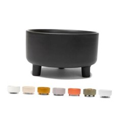 Uplift Ceramic Dog Bowl for Small and Large Breeds – Heavyweight Medium Black