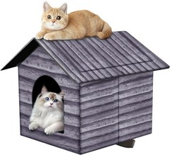 Outdoor Cat House Cat House Outdoor & Indoor Use Waterproof Shelter Cats Dogs &