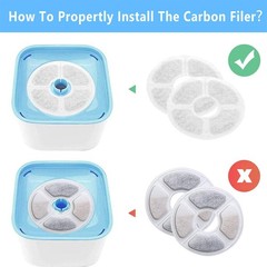 Cat Water Fountain Filters Cotton Activated Carbon Pet Fountain Replacements