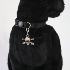 Gothic Black Cat Collar Skull Crossbones Safety Breakaway Adjustable – CC-453