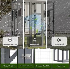 New 70 Inch Catio Outdoor Cat Enclosure, Large Cat House for Outdoor Cats