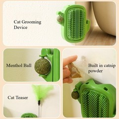Blue Cat Itching Device Fur Brushing Device Cactus Cat Scratcher Toothbrush Tool