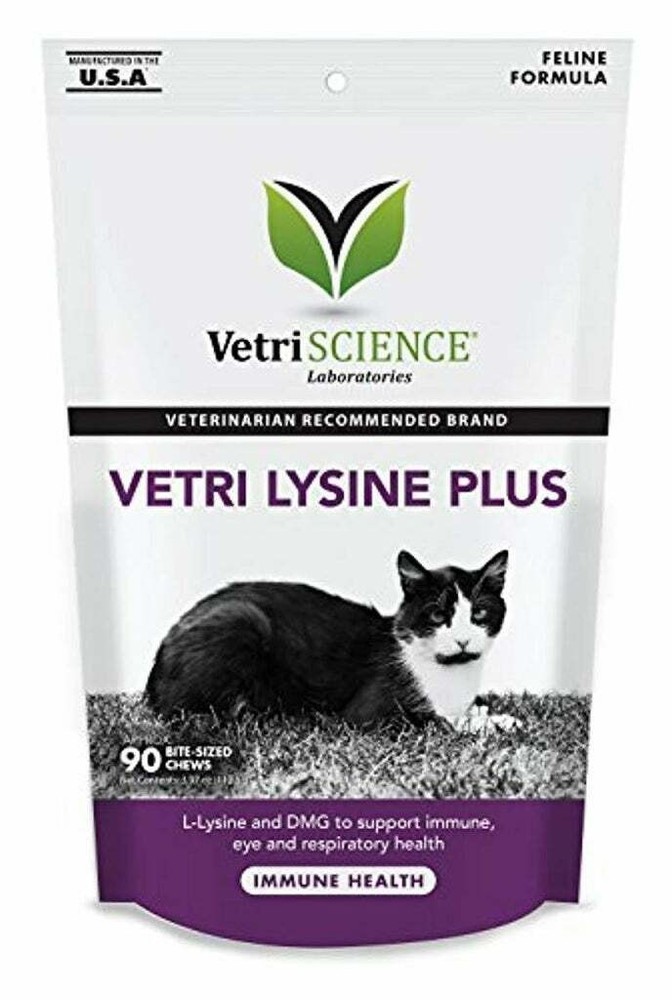 VetriScience – Vetri Lysine Plus, Immune Support Supplement for Cats (90 Chews)