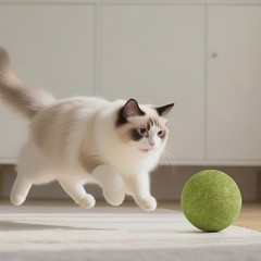 NZLOMXU 3.94 Inches Super Large Catnip Ball Lickable Giant inches, Green