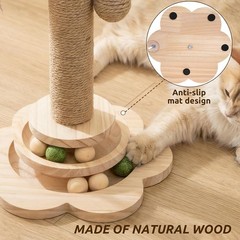 4-in-1 Interactive Cat Scratching Post for Kittens & Small Breeds – Anti-Slip