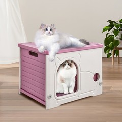 Small Cat Dog House Pet Shelter Stray Waterproof Rainproof Outdoor Pet Nest