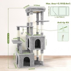Globlazer Cat Tower for Indoor Cats, Heavy Duty Cat Trees for Large Cats Adul…